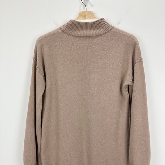 Antonio Melani Cashmere Dress Mockneck Taupe Beige Relaxed Minimalist Small - Picture 6 of 11